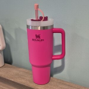 Stanley Vibrant Pink Travel Mug with Handle